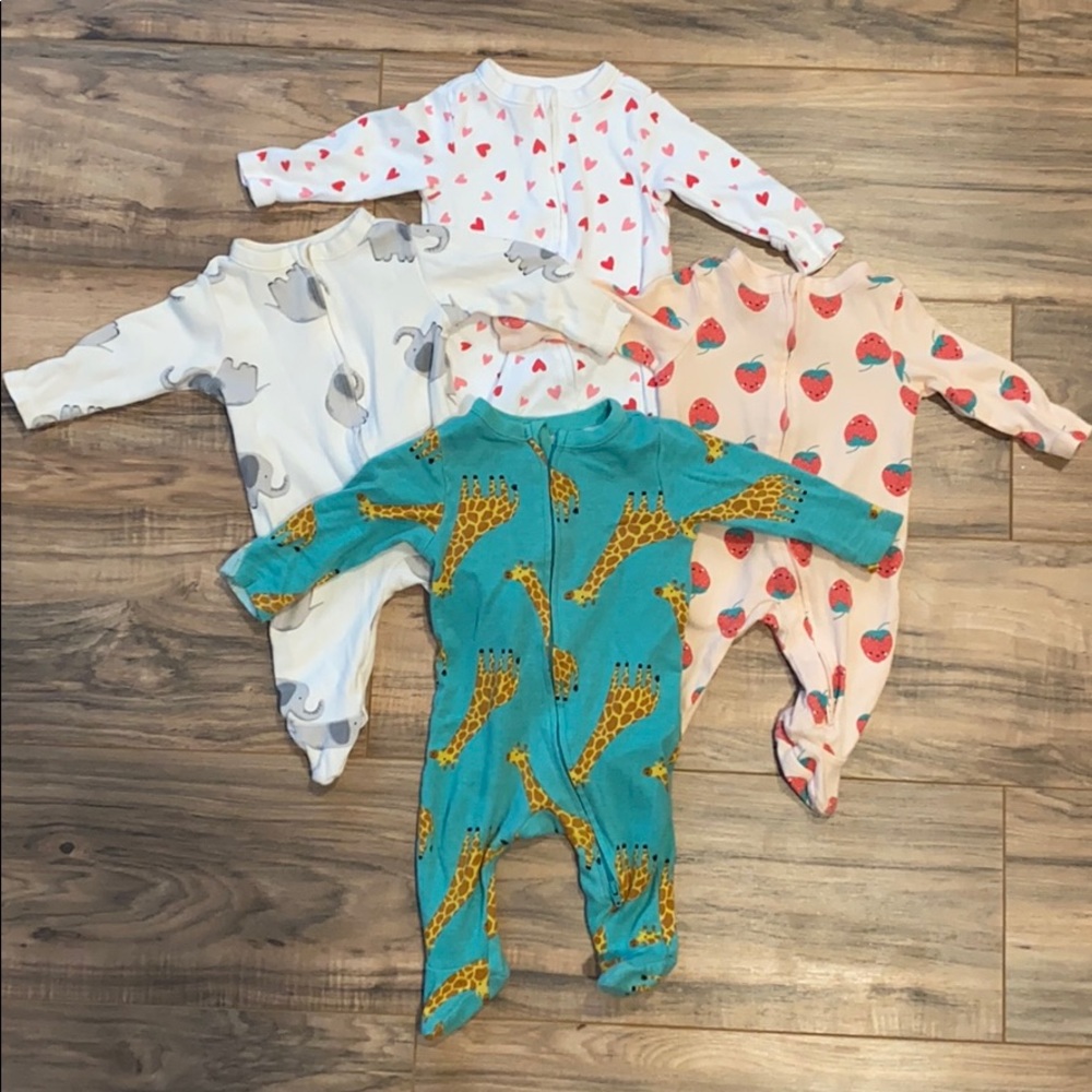 4 footie onesies